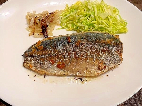 鯵のガリバタレモンムニエル