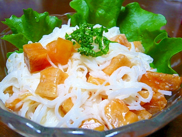 栄養効果バッチリ☆柿と大根のマヨネーズ和え