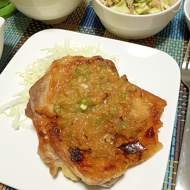 チョイ甘スゴねぎ！にんにくお味噌でモモドリさん