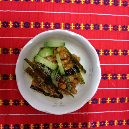 きゅうりと海苔の納豆