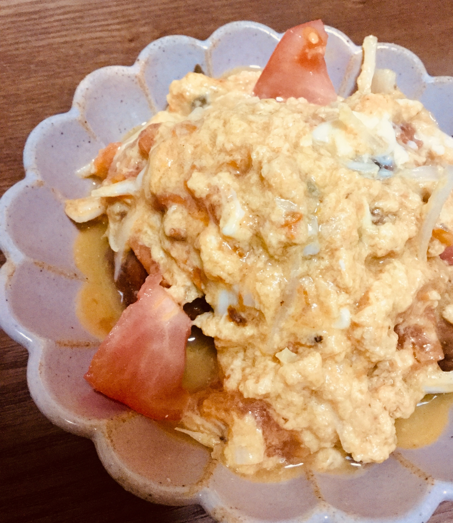 さつま揚げ入り、玉子丼