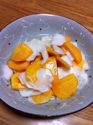 柿とかぶのなます レシピ 作り方 By Tukuyo93 楽天レシピ