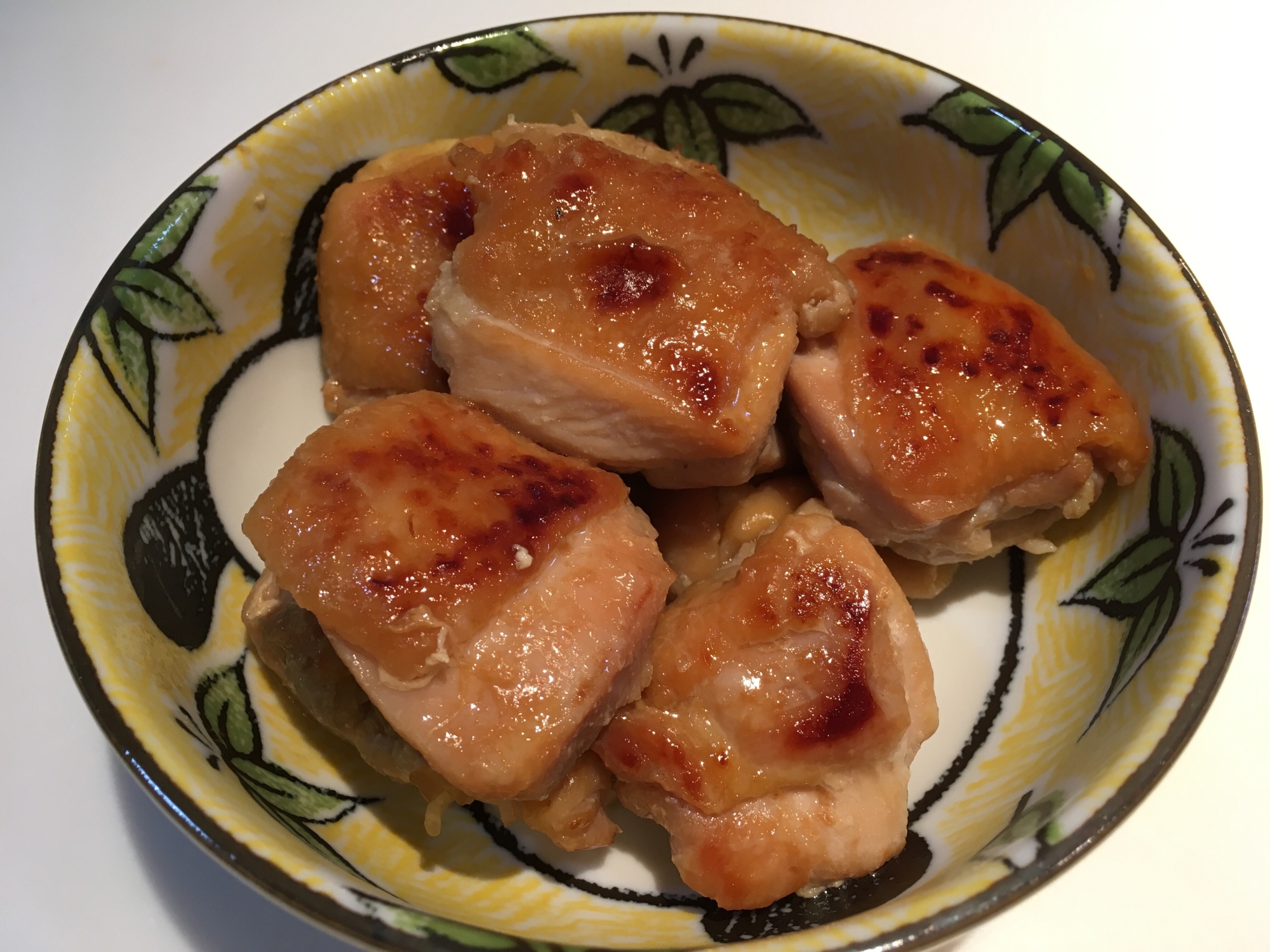 鶏もも肉のやきとり（タレは砂糖入り甘め）