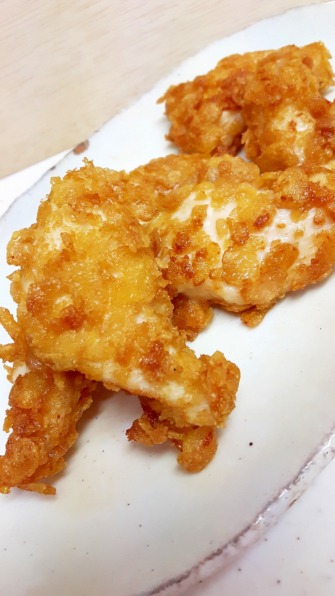 簡単 香ばしい 鶏むね肉のコーンフレーク揚げ レシピ 作り方 By Acchan66 楽天レシピ