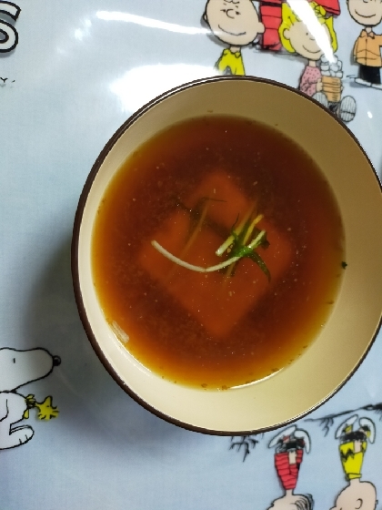 豆腐と水菜のおつゆ