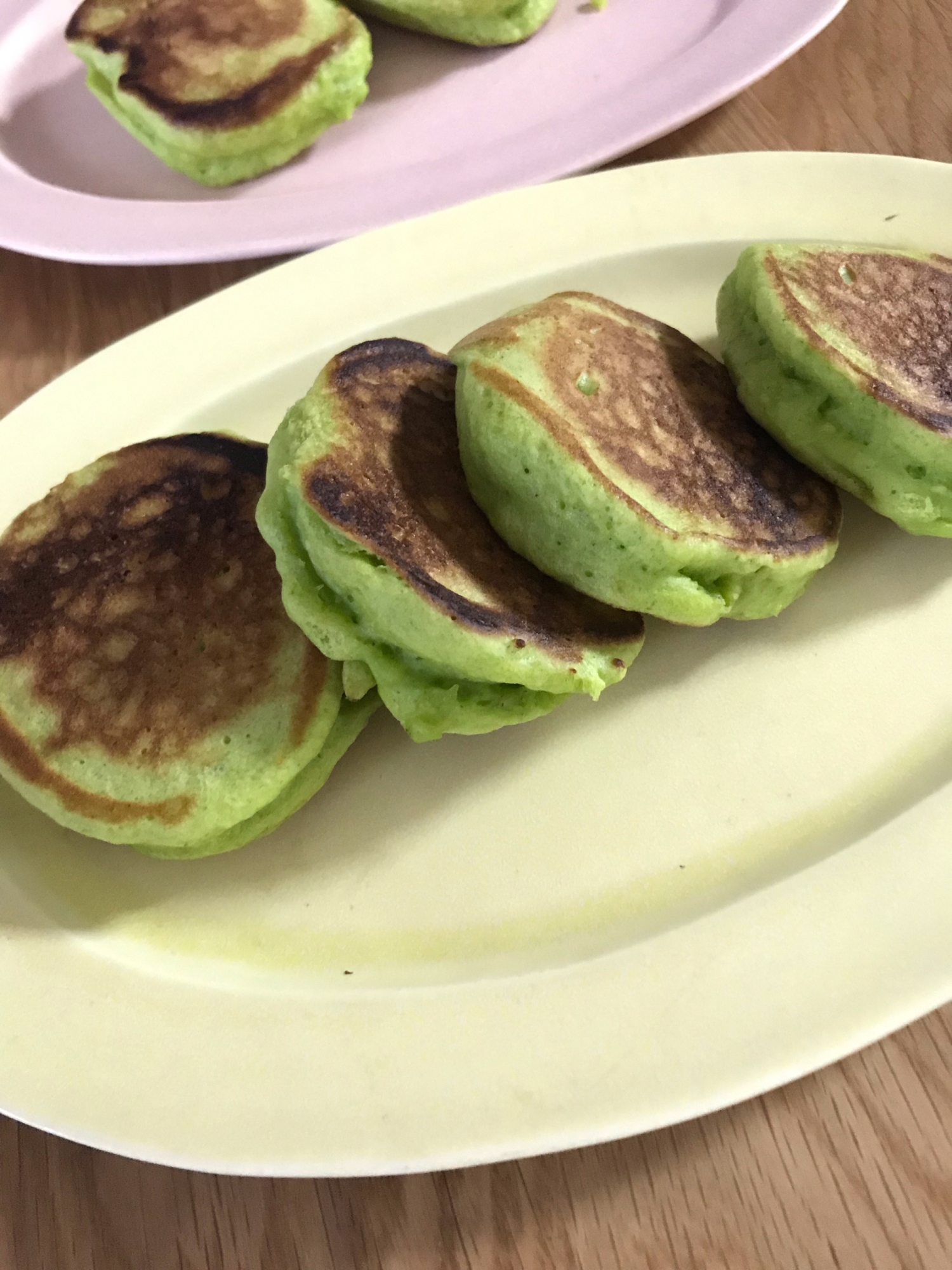 ふわっふわのバナナとほうれん草のパンケーキ レシピ 作り方 By シンプルママ 楽天レシピ