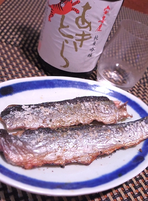 おうち居酒屋、秋刀魚の山椒塩焼き