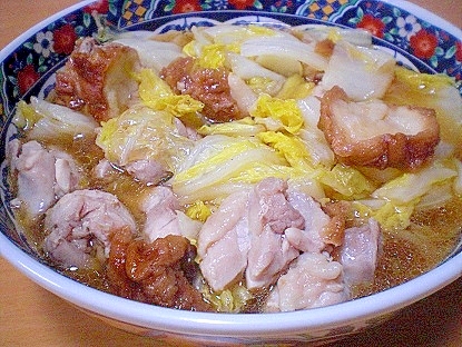 「白菜と鶏肉と仙台麩の煮物」　　　　♪♪