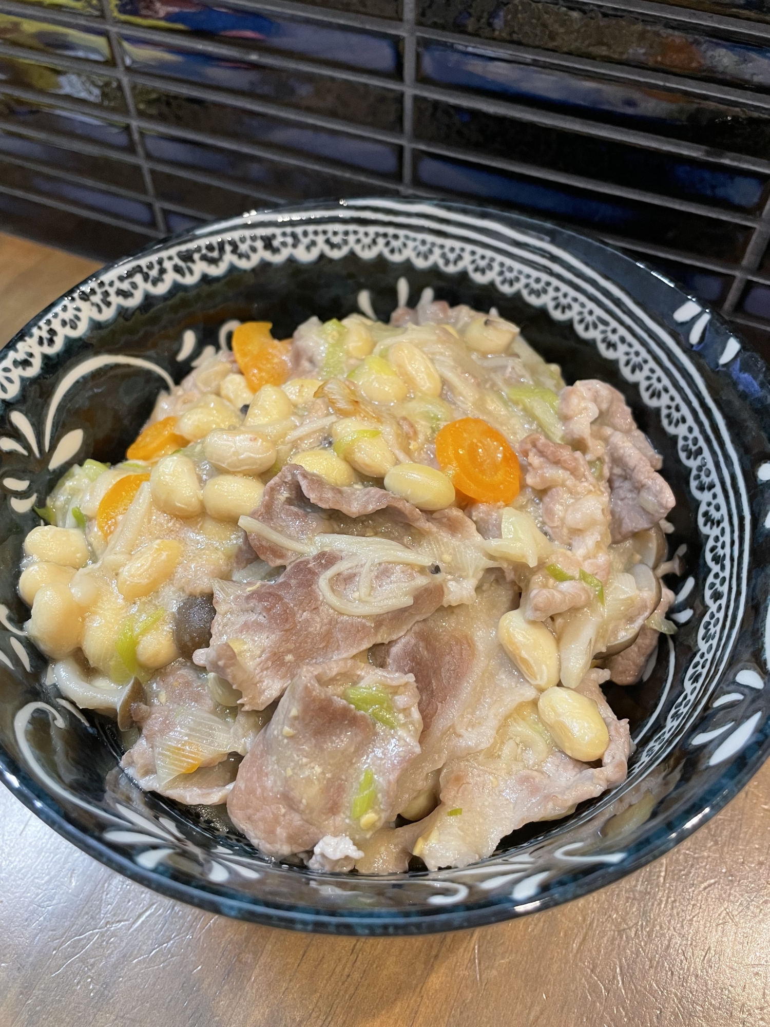 豚肉と大豆の簡単味噌