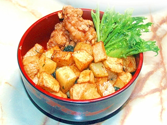 にんにくがガツン！コロコロじゃがの揚げにんにく醤油 レシピ・作り方