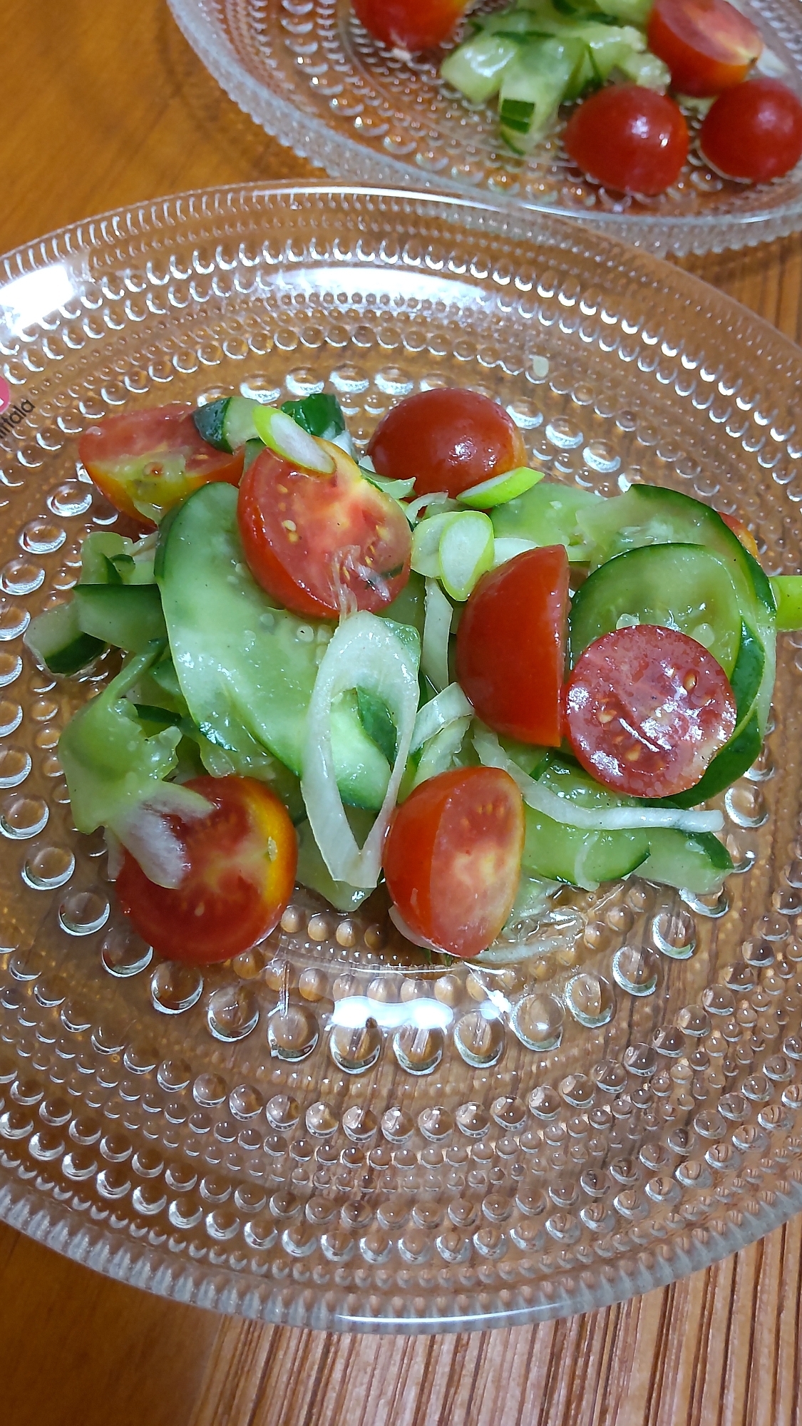きゅうりとプチトマトと葱のナムル☆