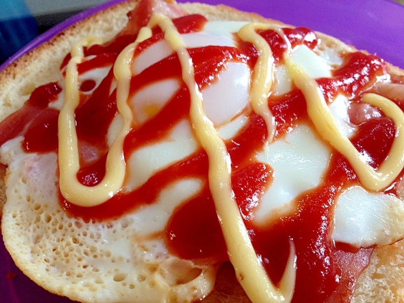 パワフル朝ご飯！ベーコンエッグトースト