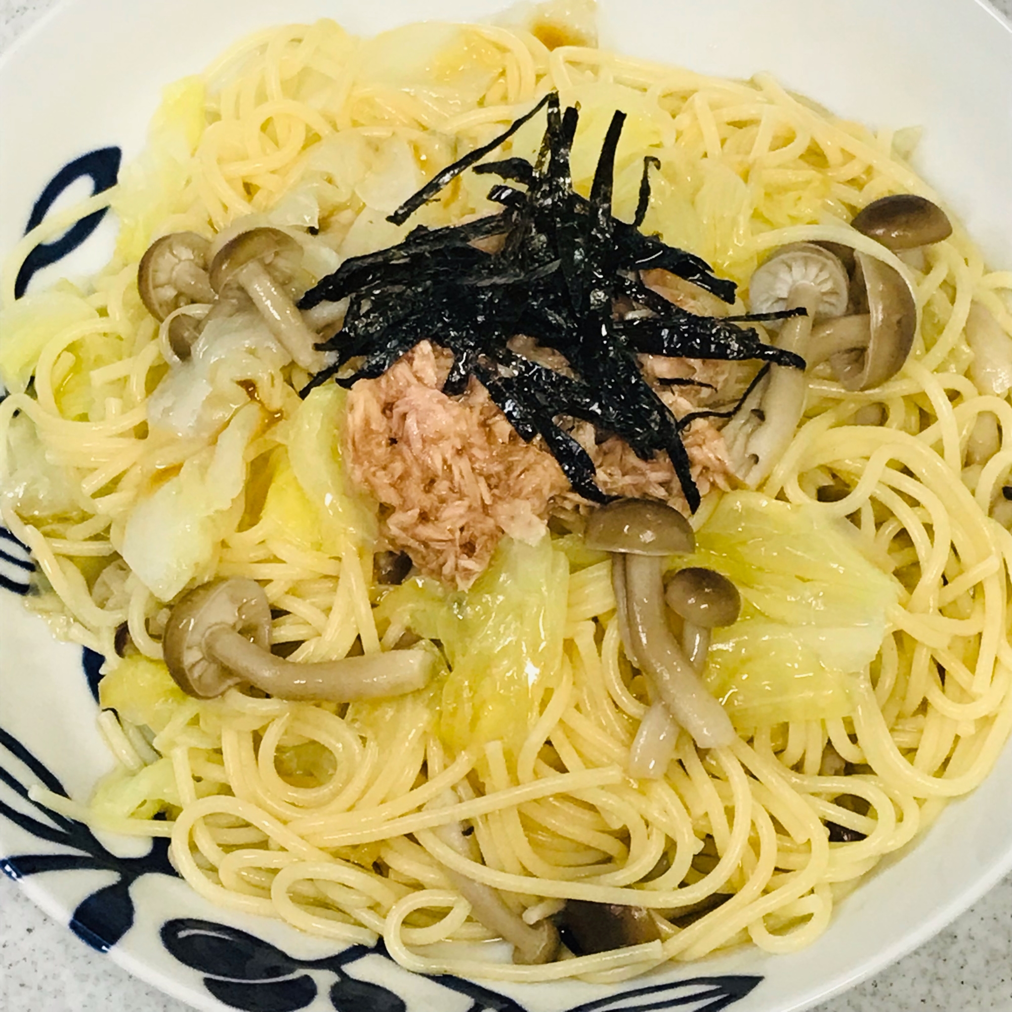 あごだし醤油で食べる簡単スパゲティ