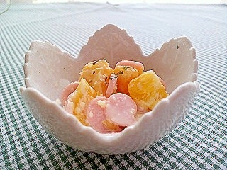 簡単おつまみ！八朔のチーズ和え