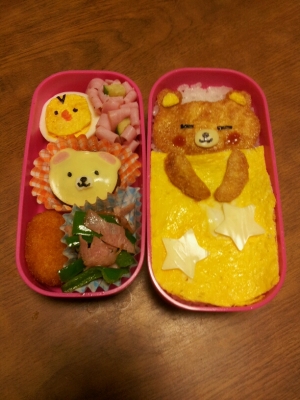 癒されりらっくま弁当☆