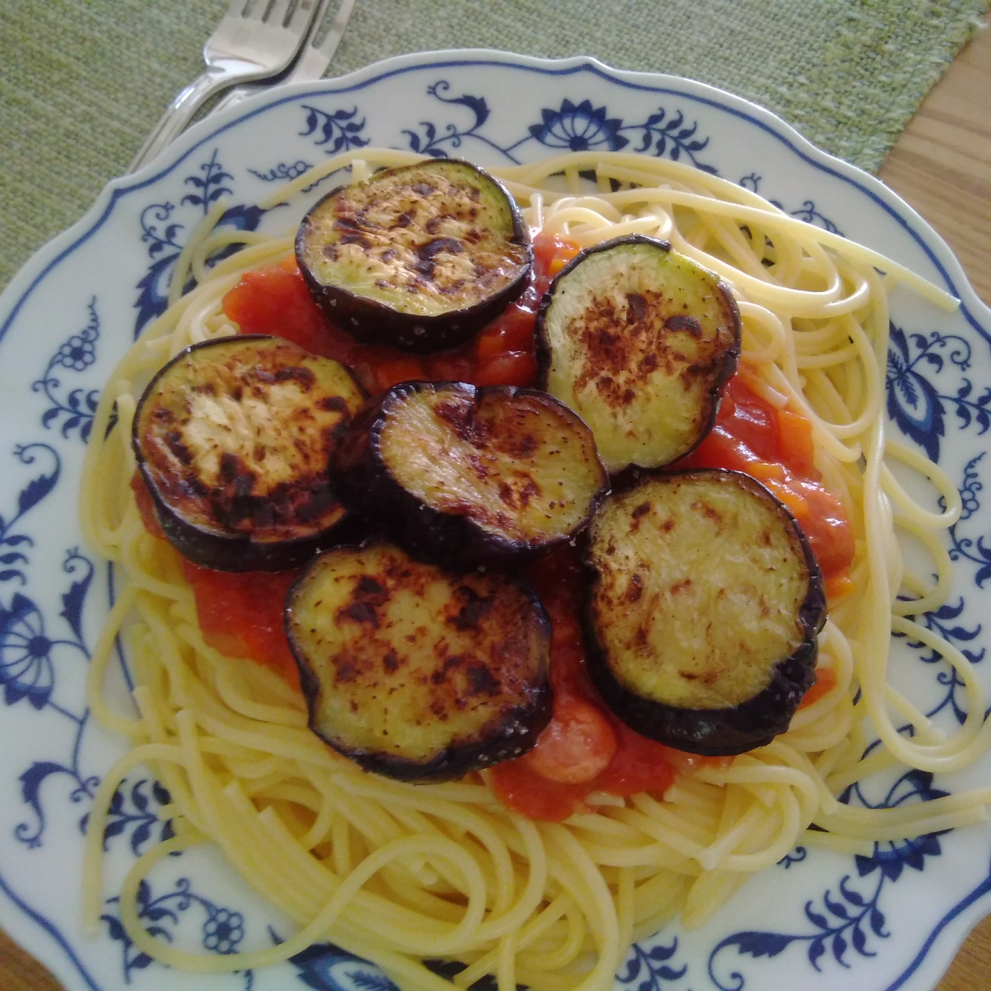 焼き茄子のパスタ