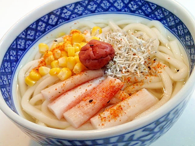 梅干しのせて　4色うどん