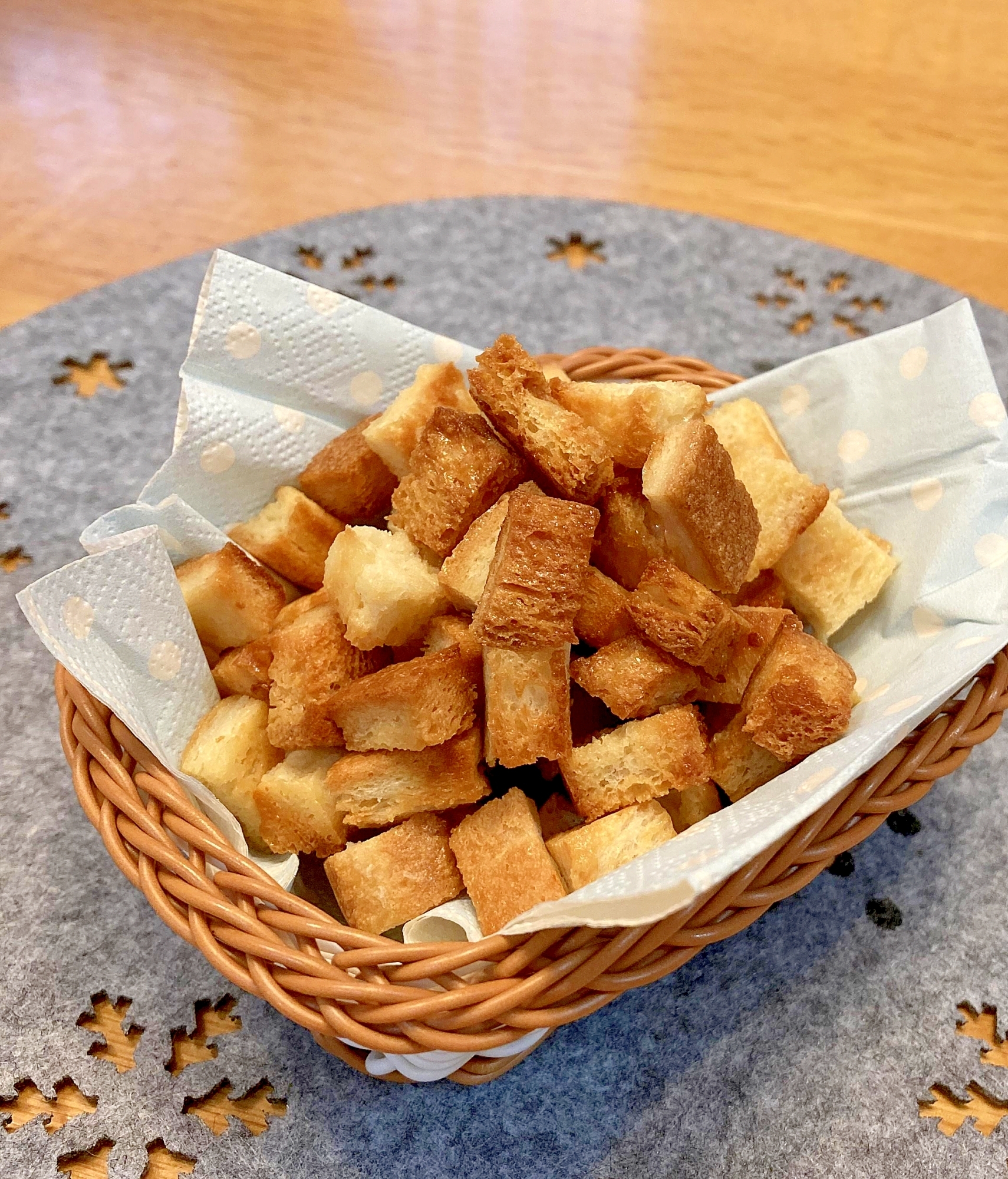 パンの耳食べきり♪トースターで簡単！練乳のラスク♪