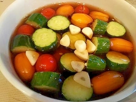 夏野菜　ポン酢・大蒜漬け