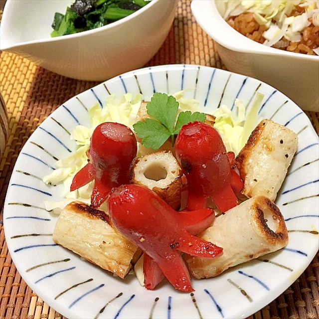 お弁当やおつまみに！紅白きれいなたこちくわ