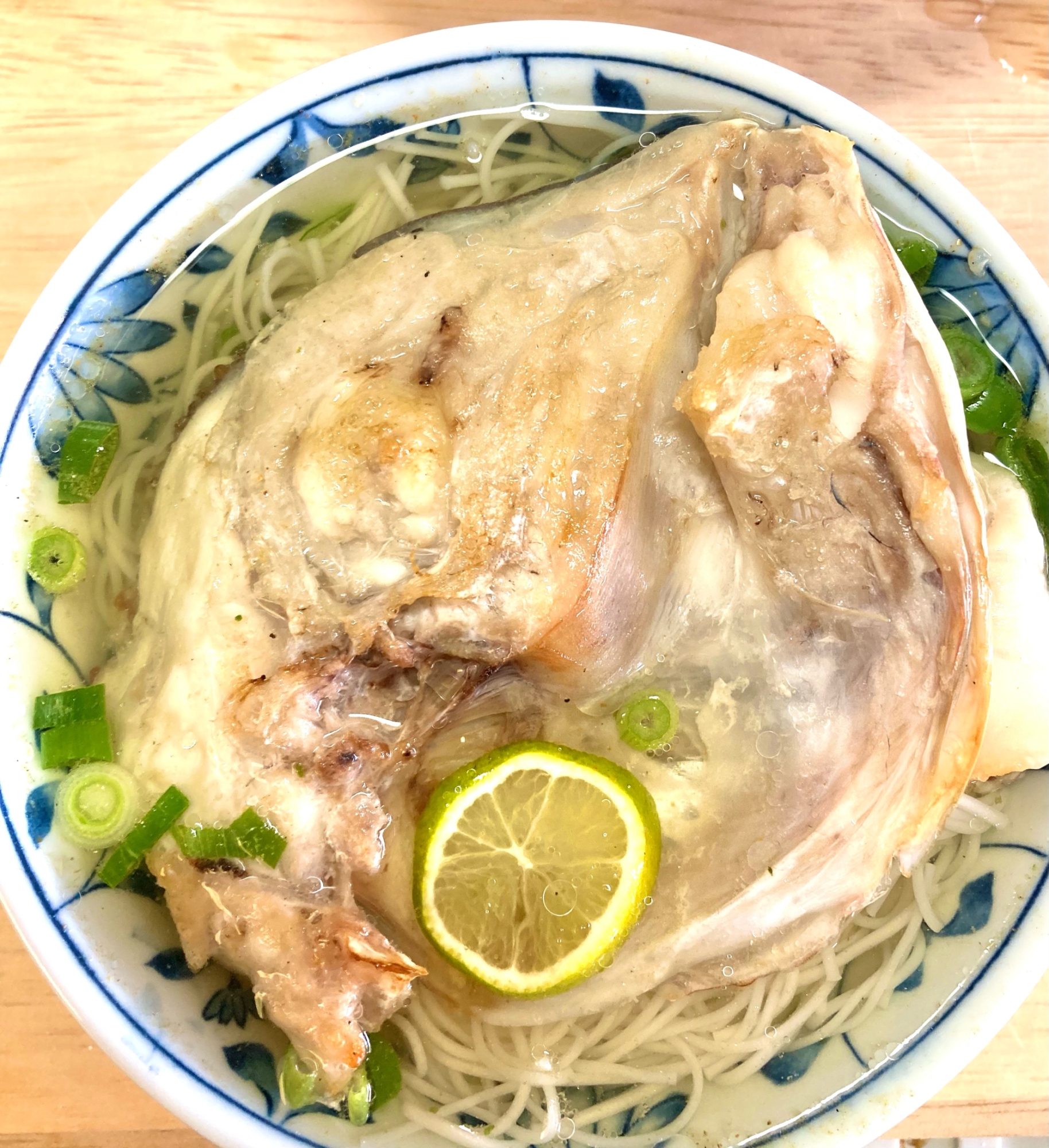 アラで作る鯛にゅうめん