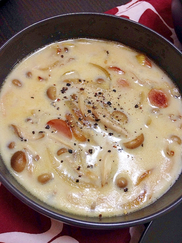 コックリ美味しい☆きのこのミルクスープ