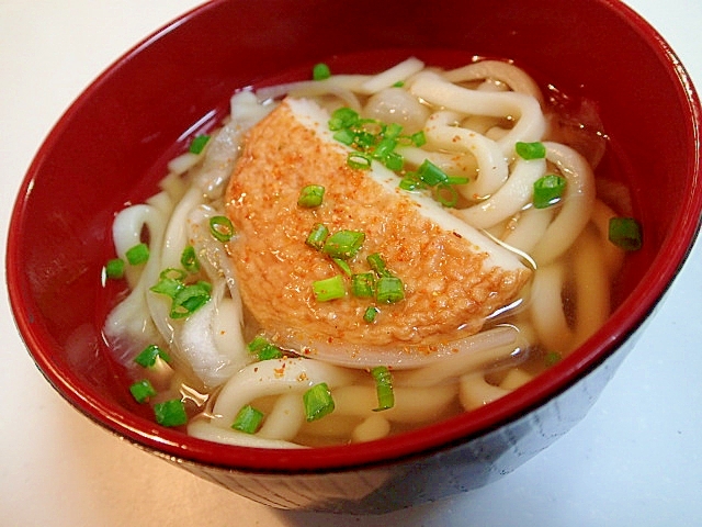 玉ねぎと丸天の半うどん♬