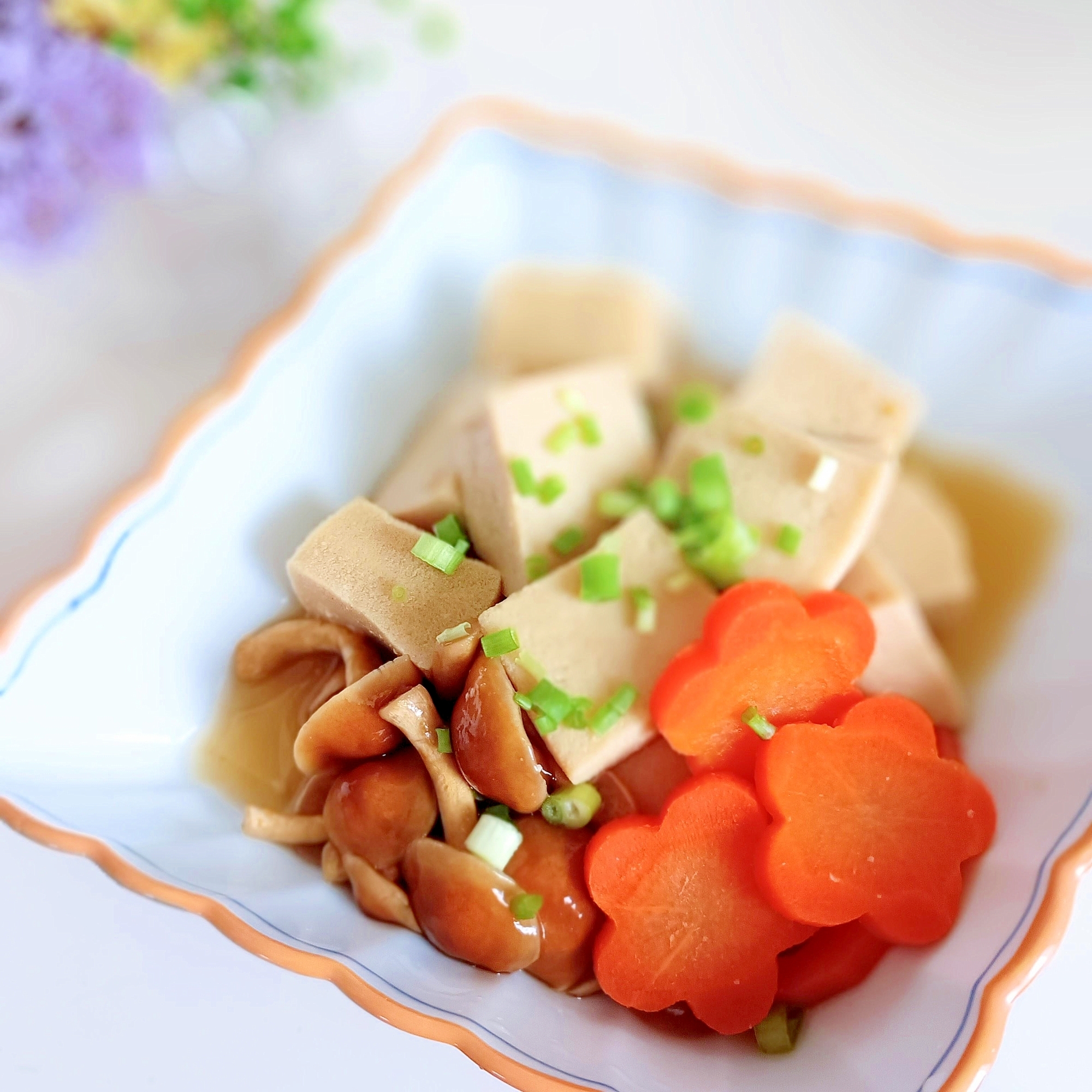 麹生活しましょ☘️ 高野豆腐となめこの煮物ꕤ୭*