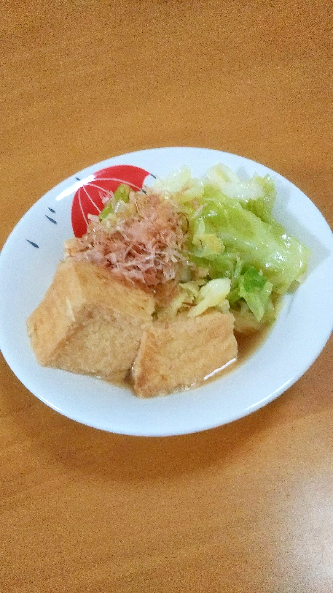 厚揚げとキャベツの煮もの