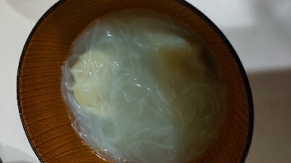 餃子の春雨白菜スープ