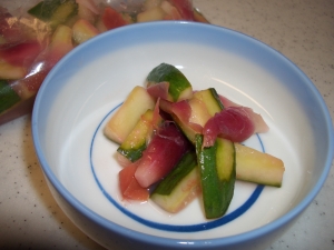 美味しいよ!みょうが&きゅうりの柴漬け風