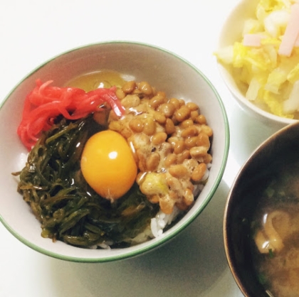 食欲がなくても大丈夫♪我が家の“めかぶ納豆丼”