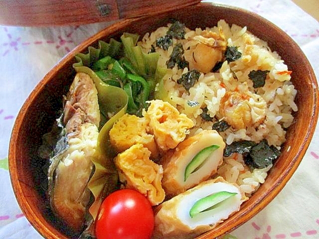 ヘルシー好みの娘のためのホタテごはん「お弁当」