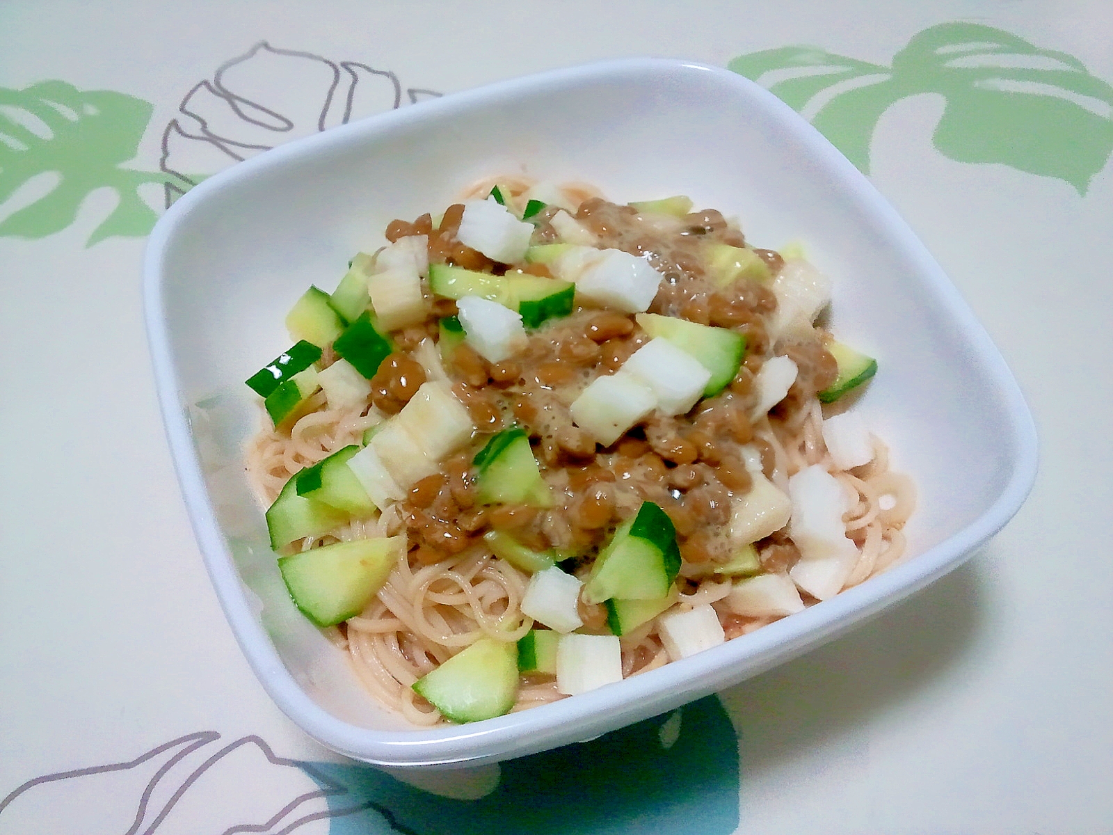 ネバネバコリコリ！冷し納豆麺＋＋