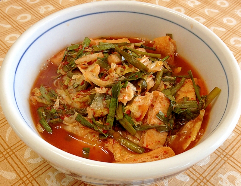 冬には温かい☆キムチ素麺