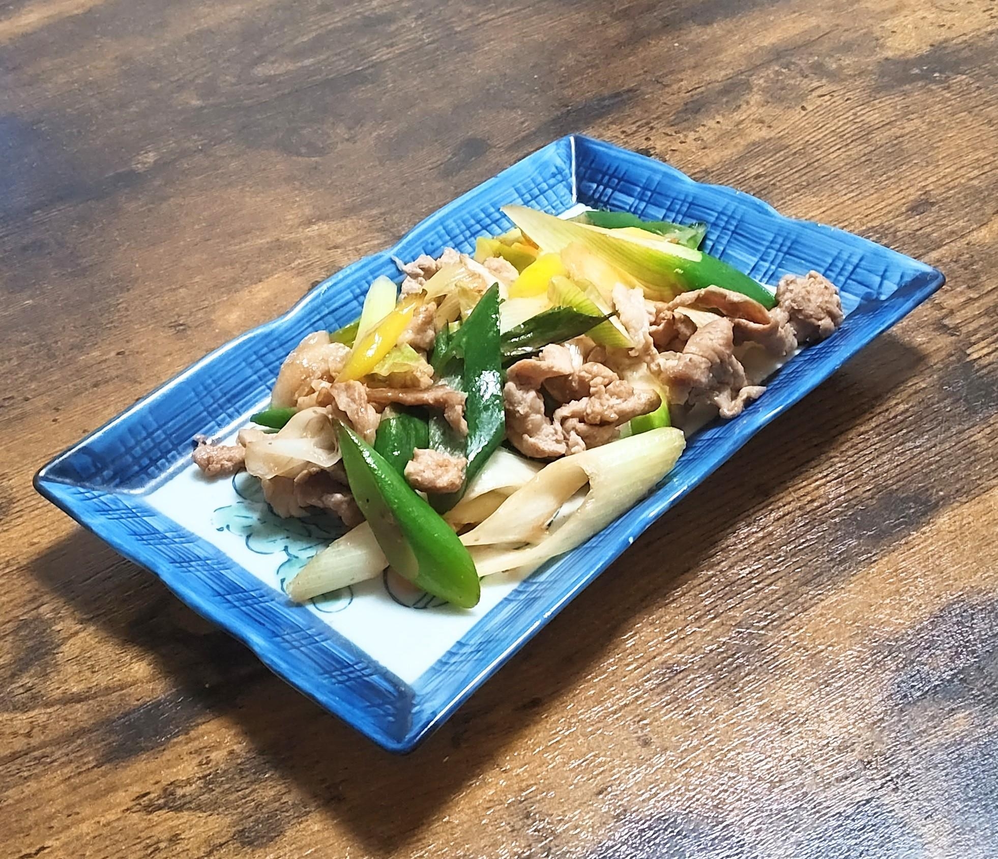 長ネギと豚こま肉De簡単ごま油炒め