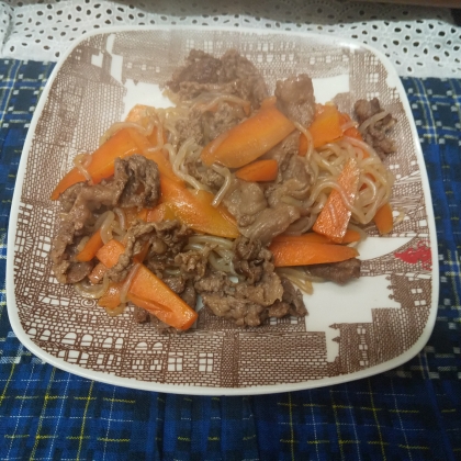 牛肉と新ごぼうの炒め物