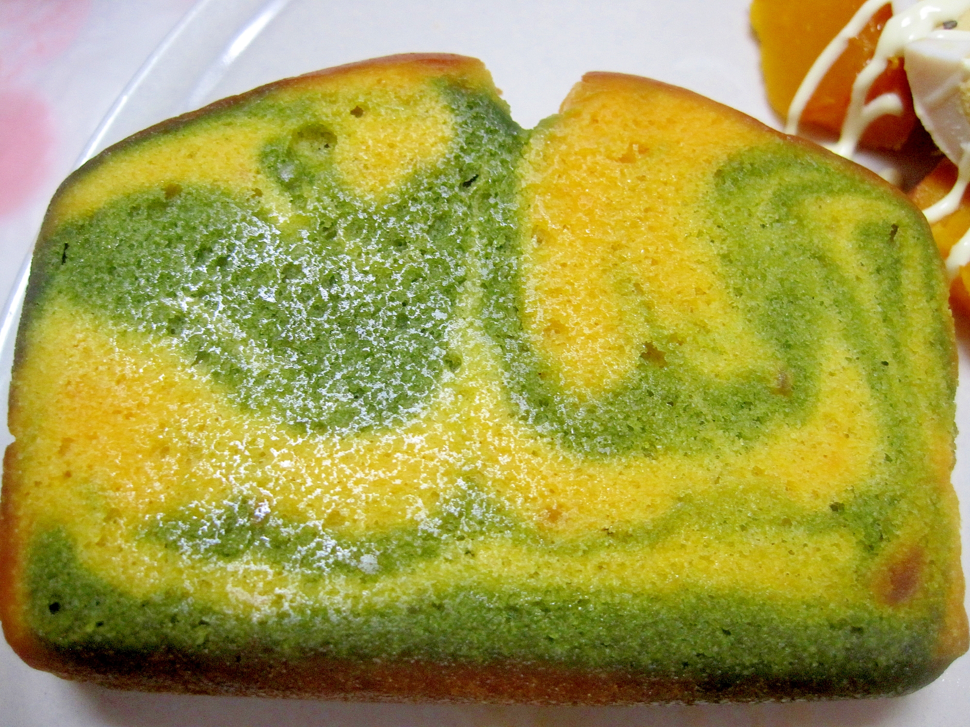 かぼちゃと抹茶のマーブルケーキ