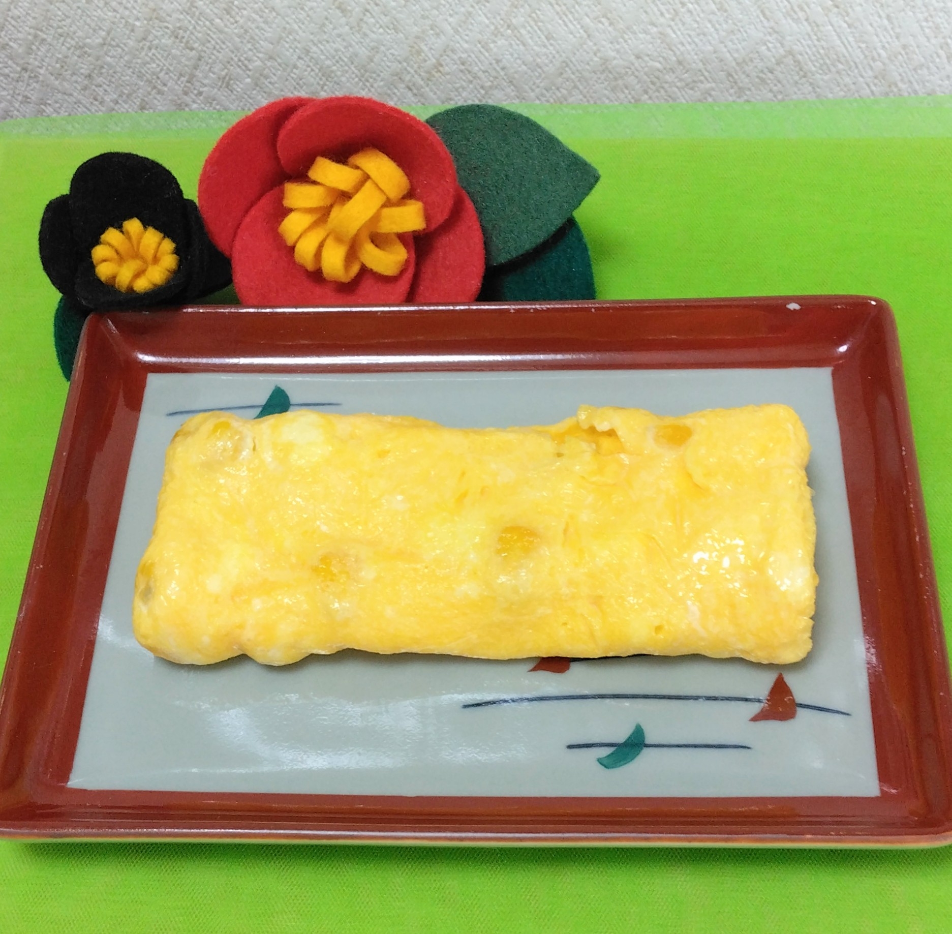 砂糖なし！素材の甘み✨コクのバター&コーンの卵焼き