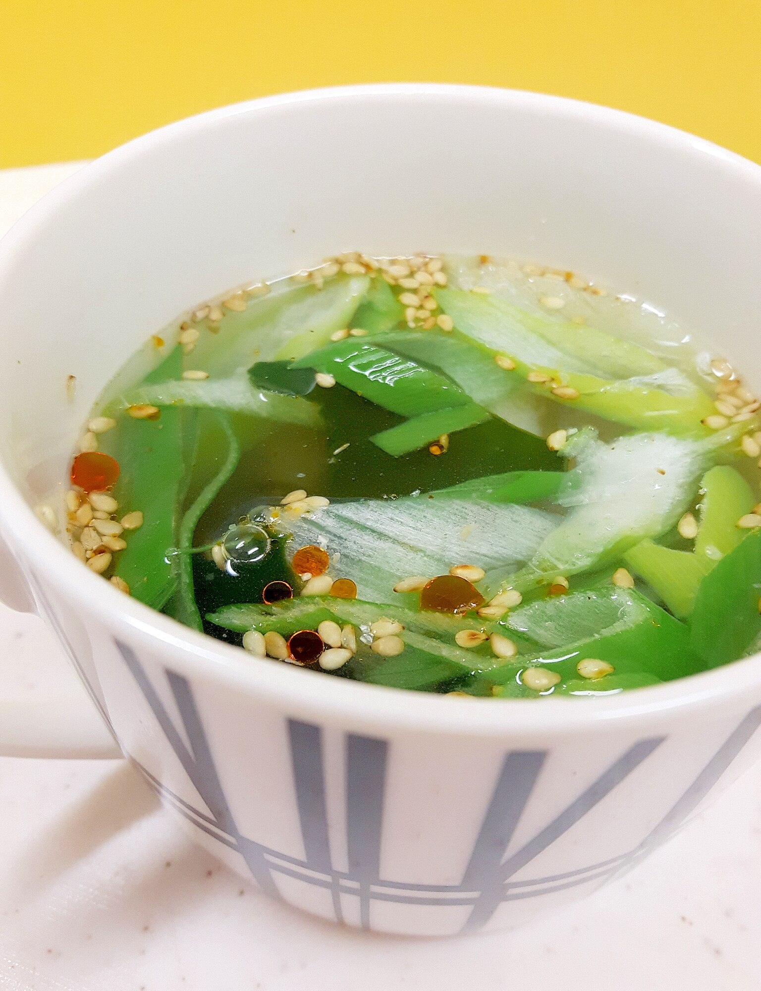 火を使わない 長ネギと白炒りゴマのスープ レシピ 作り方 By Acchan66 楽天レシピ