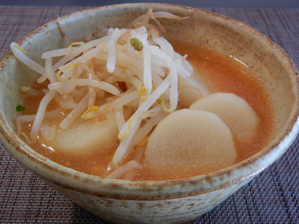 長芋ともやしの味噌ラーメン