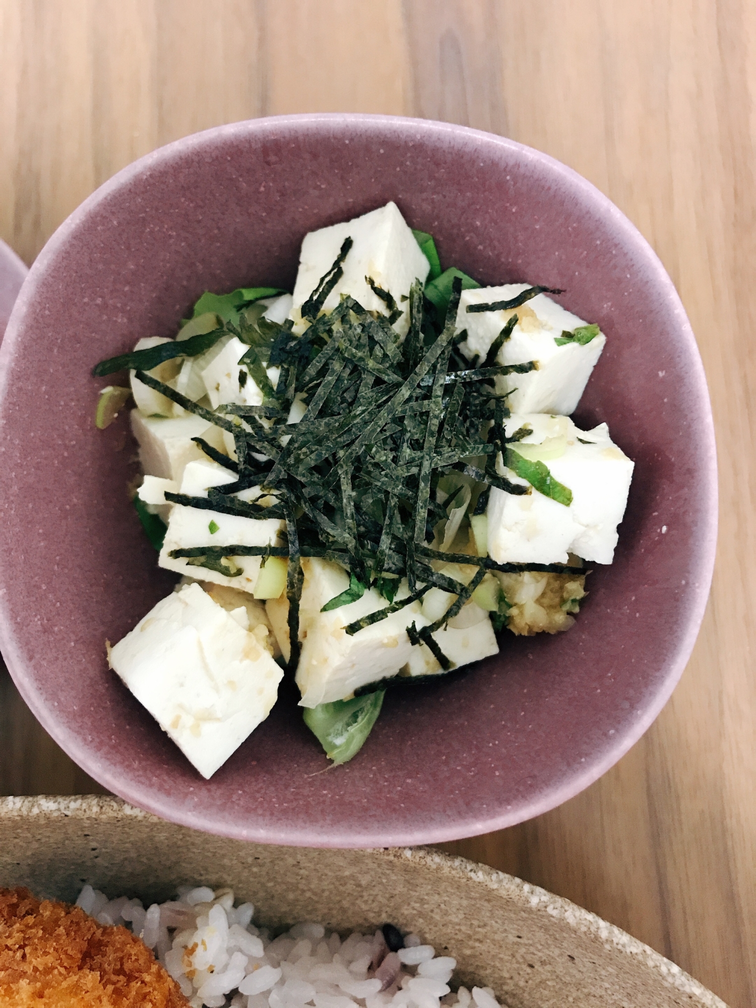 山芋ときゅうり、大葉の和物