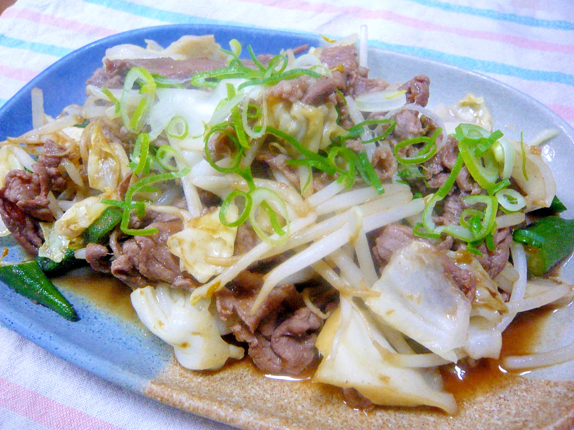 ❤　生姜入り！　ラム肉と野菜のソテー　❤