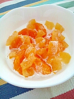 まろやか☆蜜柑と柚子のシナモンクリームヨーグルト♪
