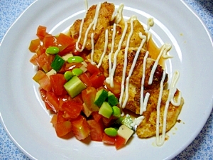 鶏肉のカレー焼き＆野菜ピクルス添え