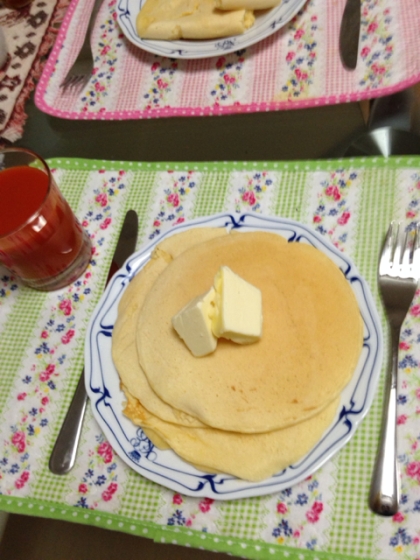 大豆粉でふわふわホットケーキ