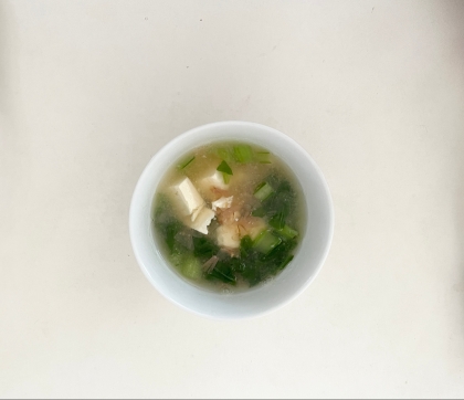 水菜豆腐のお味噌汁✧˖°