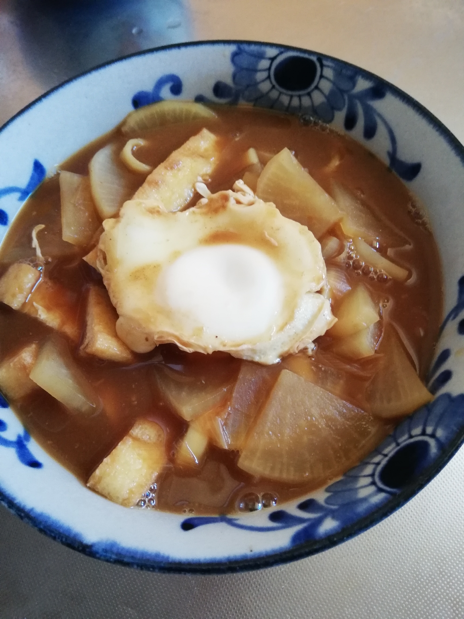 大根とおあげの味噌煮込みうどん