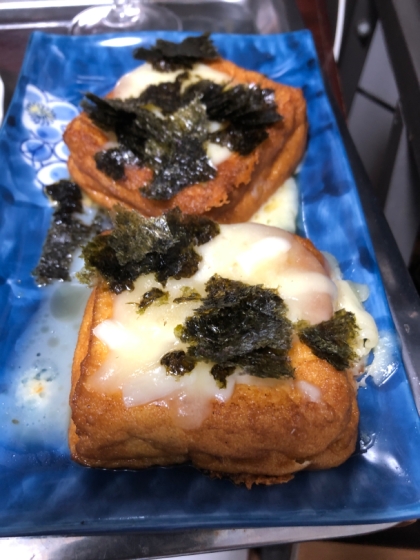 フライパンで作る厚揚げのチーズ焼き♪