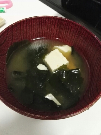 豆腐とわかめとねぎのスープ